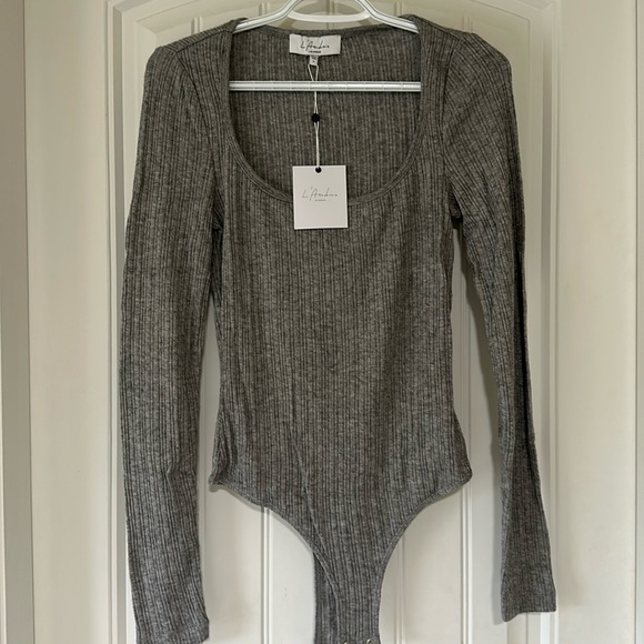 Frima Long Sleeve Bodysuit in Grey - Picture 2 of 4